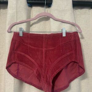 We The Free High Waist Red Shorts